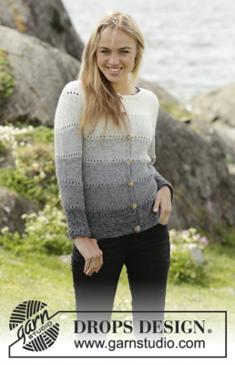 0-1325 Shades of Grey neuletakki DROPS Designilta