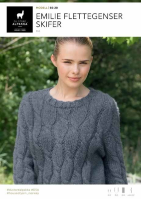 DSA60-20 Emilie-punottu villapaita Slate