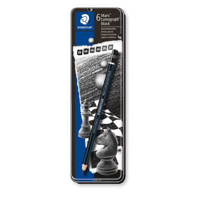 STAEDTLER Mars Lumograph tegneblyanter, 6 stk