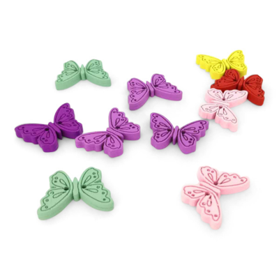 HobbyArts Pull Buttons Butterfly 24 mm, 10 kpl.
