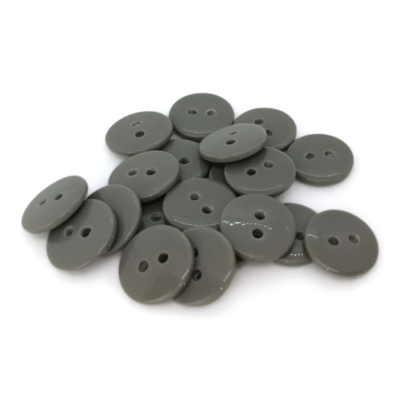 HobbyArts Pyöreät muovinapit harmaa, 12,5 mm, 20 kpl