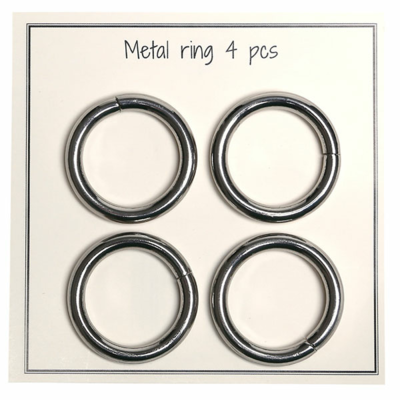 Go Handmade Metal O-ring, 4 stk, 30mm 50 Sølv