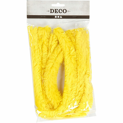 Chenille, 30mm, 40cm, 4stk Gul