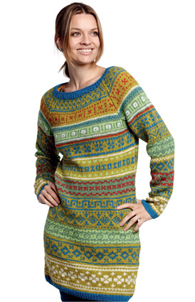 2244BC GENNEMMØNSTRET KJOLE