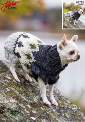 91715 Koiran villapaita pohjoismaisella kuviolla