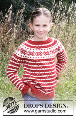 34-32 Candy Cane Lane Kids by DROPS Design