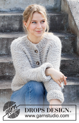 215-34 Campfire Snuggles Cardigan by DROPS Design