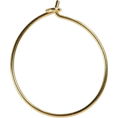 Creoler 20 mm, 8 stk Forgyldt