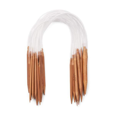 Bambu pyöreä neulasetti, 18 kokoa, 2-12 mm - 40 cm