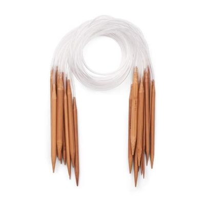 Bambu pyöreä neulasetti, 18 kokoa, 2-12 mm - 80 cm