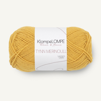 Sandnes KlompeLompe Tynn Merinoull 2025 Maissinkeltainen
