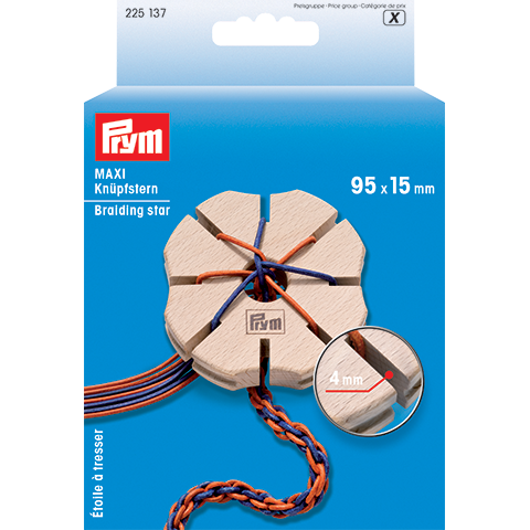 Prym Knotting Star, puu, maxi (95 mm)