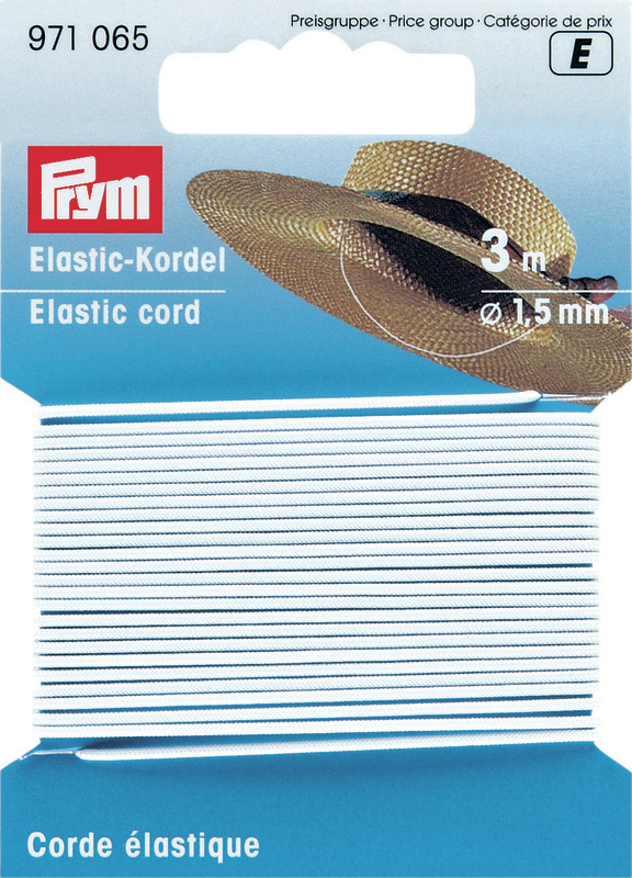 Prym Elastic Pyöreä, valkoinen, 1,5 mm