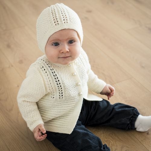 2015/2 PIGETRØJE MED HULMØNSTER I EASY CARE