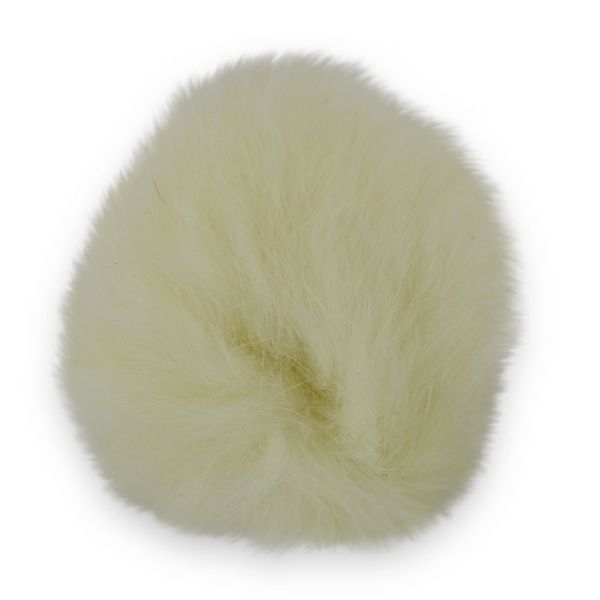 Pompon Kaninhår 6 cm Lys Beige