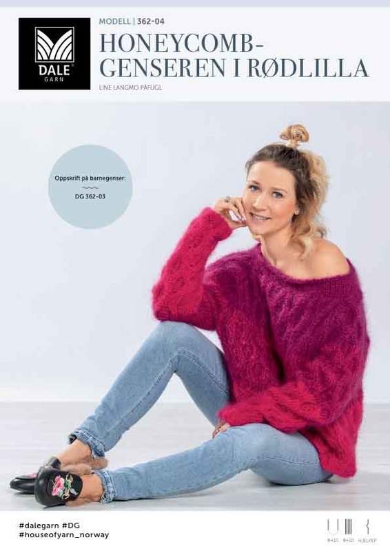 362-04 Hunajakennopusero punaisen purppuranvärisenä