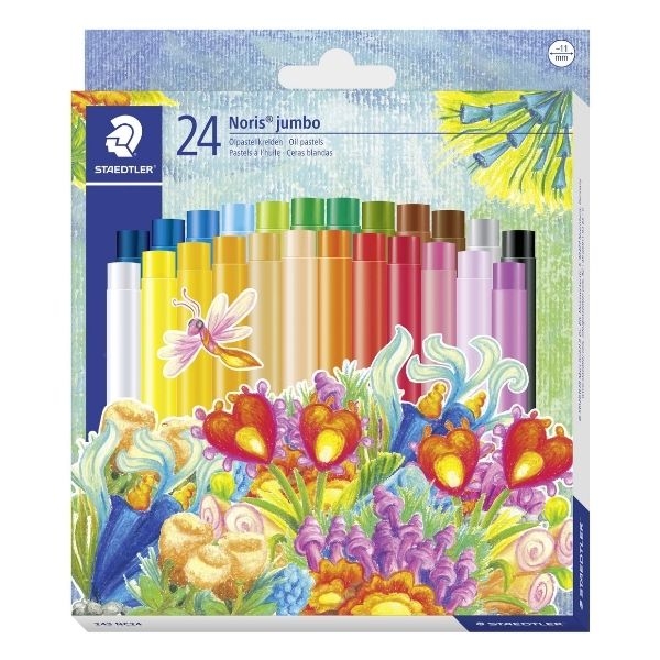 STAEDTLER Noris Club jumbo Oliepastelfarver, 24 stk