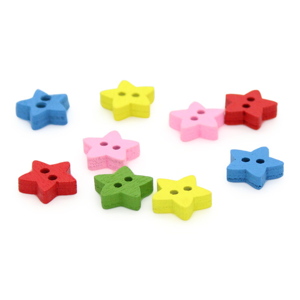 HobbyArts Pull Buttons Star 13 mm, 10 kpl