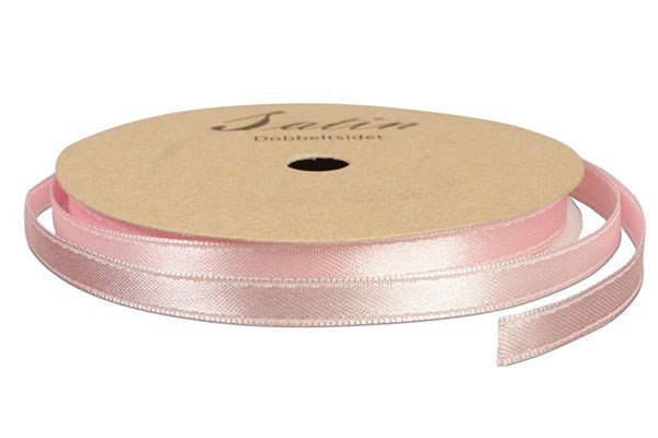 Satinbånd 10 mm Lyserød