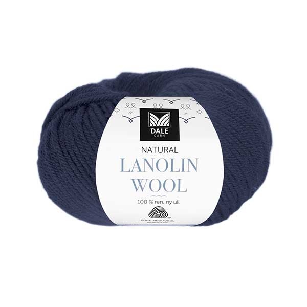 Dale Natural Lanolin Wool 1437 Mørk indigoblå