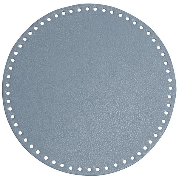 Go Handmade TaskeKurve Base, PU Læder, Rund, 25 cm 22378 Blå