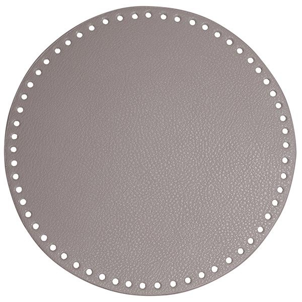 Go Handmade TaskeKurve Base, PU Læder, Rund, 25 cm 22380 Beige