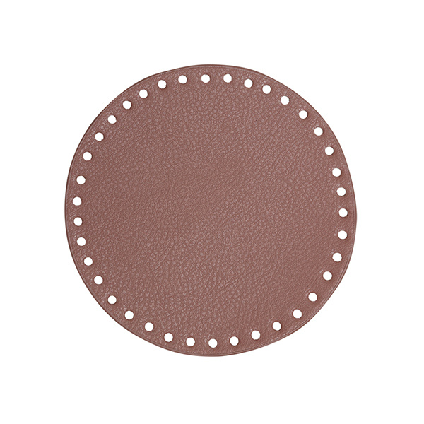 Go Handmade TaskeKurve Base, PU Læder, Rund, 17 cm 22395 Lavendel