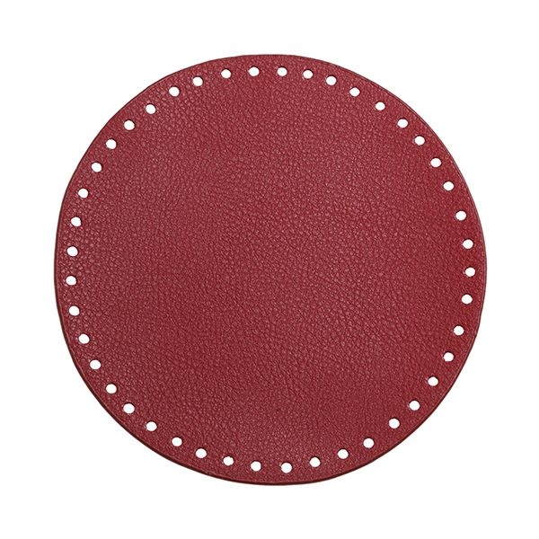 Go Handmade TaskeKurve Base, PU Læder, Rund, 20 cm 22390 Hindbær