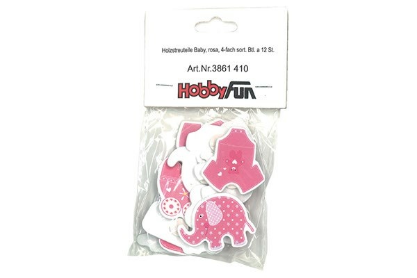 Træklistermærker Lyserød, 12 stk