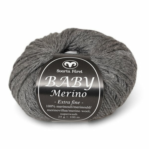 Svarta Fåret Baby Merino 08 Mørkegrå