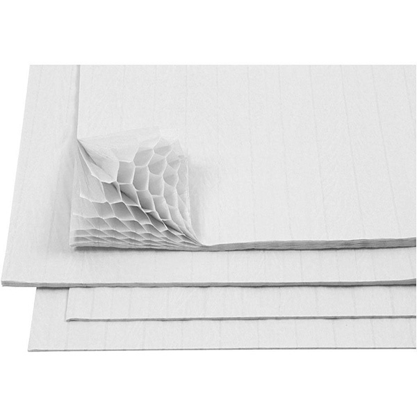 Harmonikapapir, 28 x 17,8 cm, 8 ark Hvid