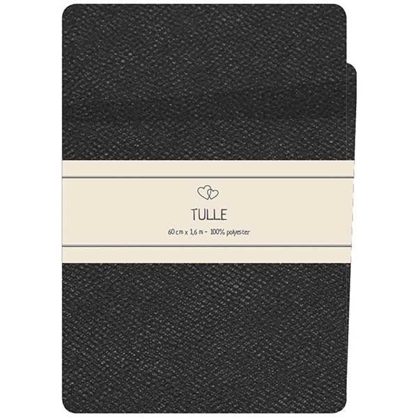 Go Handmade Tyl, 60 x 160 cm Sort