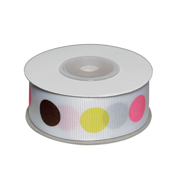 Dekobånd, BLANDET, 25 mm, 10 m Prikker2