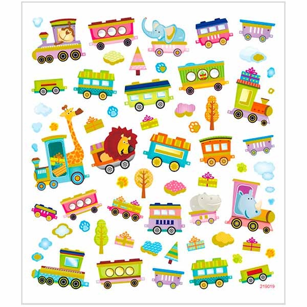 Stickers, Dyr, Ark 15 x 16,5 cm, 1 ark Tog med dyr