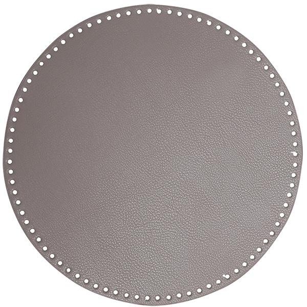 Go Handmade TaskeKurve Base, PU læder, Rund, 35 cm 22410 Beige