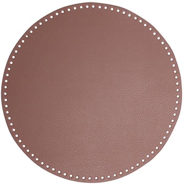 Go Handmade TaskeKurve Base, PU læder, Rund, 35 cm 22411 Lavendel