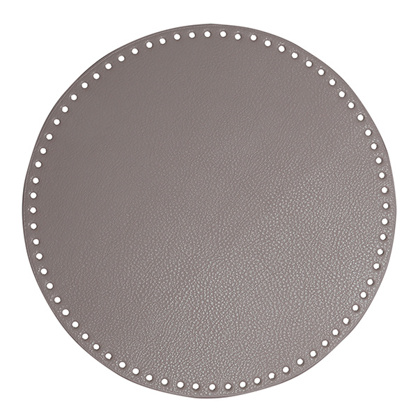 Go Handmade TaskeKurve Base, PU læder, Rund, 30 cm 22402 Beige