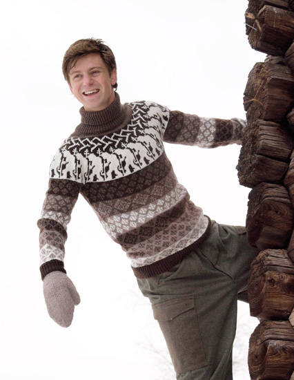 113 Dovre - miesten neule, jossa peikkokuvio