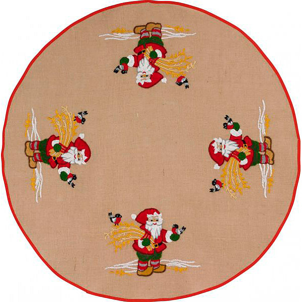 Juletræstæppe Broderikit Julemand