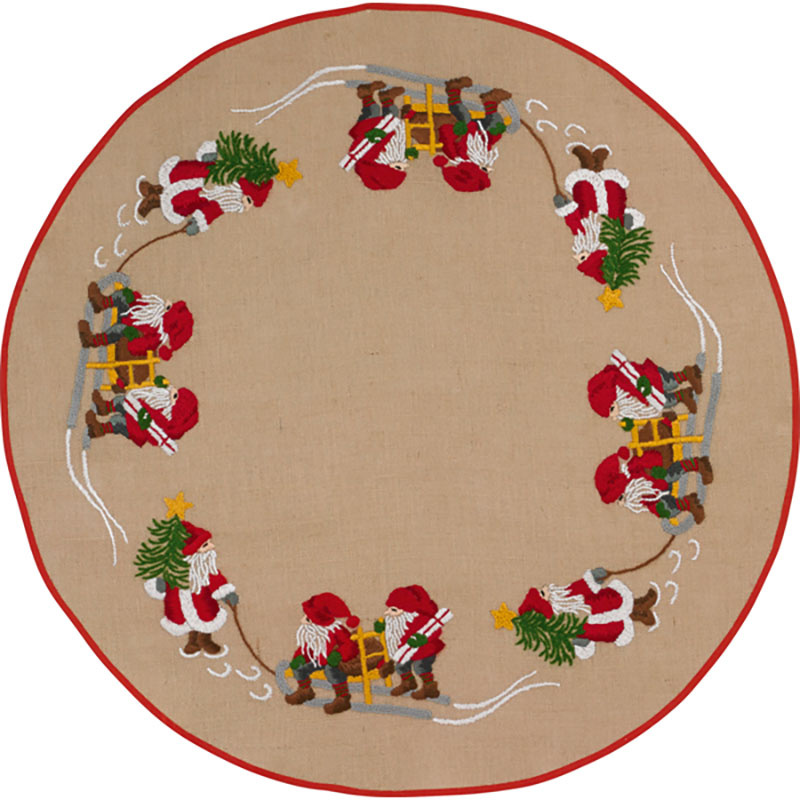 Juletræstæppe Broderikit På kælketur