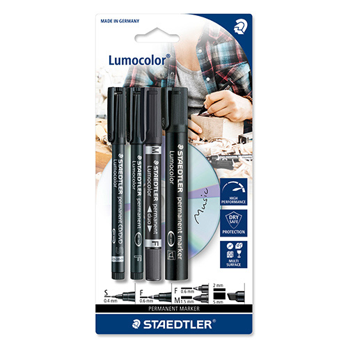 STAEDTLER Lumocolor Mix Sæt, 4 stk
