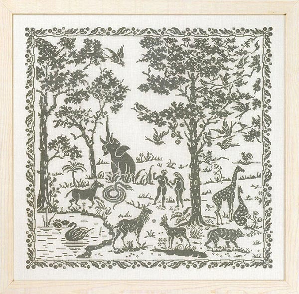 Broderikit Adam & Eva 57x58 cm