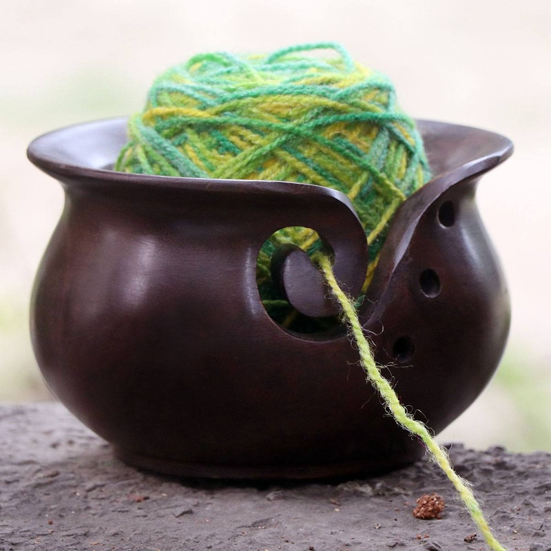 HobbyArts Garnskål Træ med garn