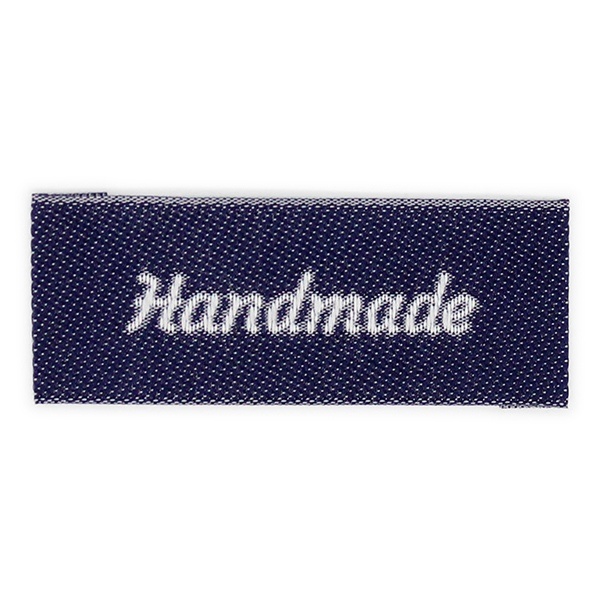 HobbyArts Labels, Navy, 5 stk Handmade