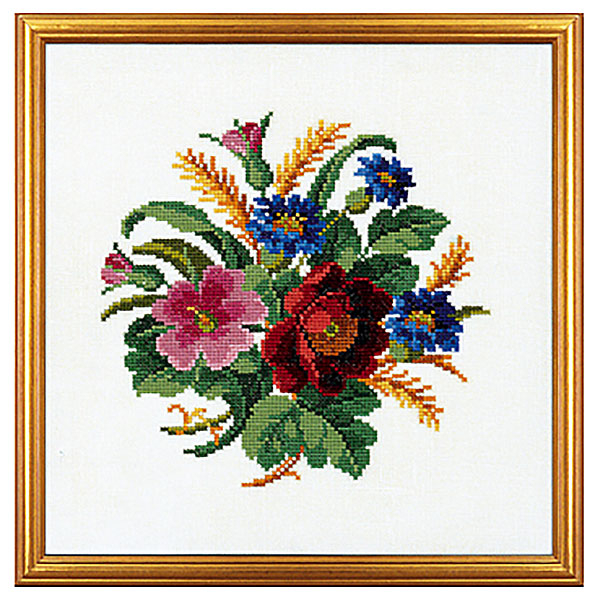 Broderikit Kornblomst og valmue