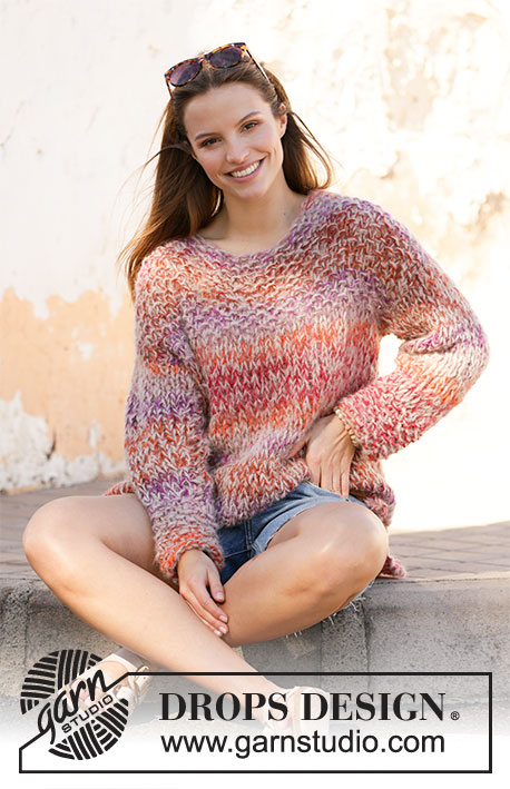 212-19 Auringonlaskut ja hiekka DROPS Designilta