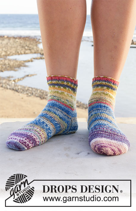209-19 Festival Socks by DROPS Design