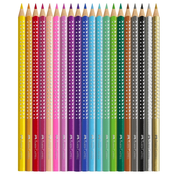 Faber-Castell Sparkle tinæske 20 sparkle farver + spidser
