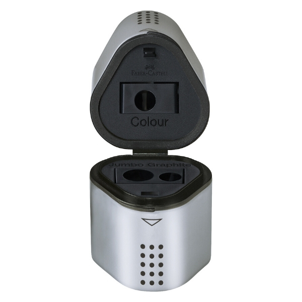 Faber-Castell Blyantspidser Grip Trio 2001 Sølv