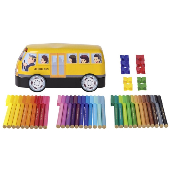 Faber-Castell Tusser Connector Skolebus 33 stk